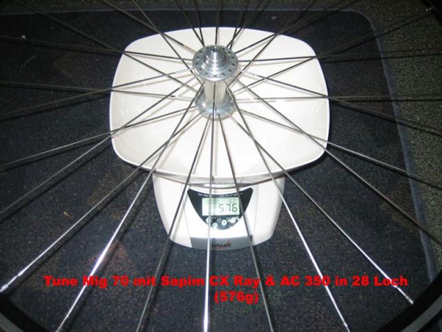 AC 350 - Tune Mig 70 - Sapim XC Ray  28L.